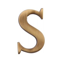 Heritage Brass Alphabet S Pin Fix 51mm (2") Antique Brass Finish