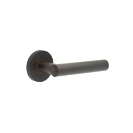 Richmond Door Handles Knurled Rose Dark Bronze - By Frelan Hardware - BUR45KIT83