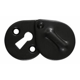 Oval Covered Escutcheon - Flat Black