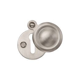 Heritage Brass Covered Keyhole Round Satin Nickel finish