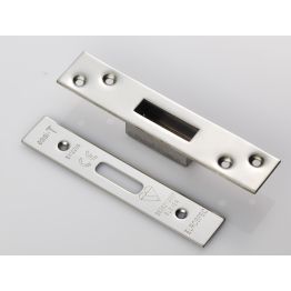 Easi T Forend Strikes & Fixing Pack To Suit Bs 5 Lever Deadlock-Bright Stainless Steel-Square Forend - Bright Stainless Steel