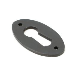 Aged Bronze Oval Escutcheon