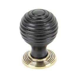 Ebony and AB Beehive Cabinet Knob 35mm
