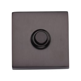 Heritage Brass Square Bell Push Matt Bronze finish