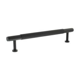 Millhouse Brass Eiffel Knurled T-Bar Cabinet Pull Handle 160mm - Matt Black