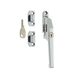 Jedo Modern Lockable Casement Fasteners 124mm Polished Chrome - By Frelan Hardware - JW78LPC