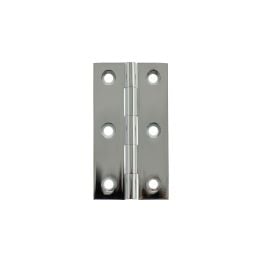 Millhouse Brass Cabinet Butt Hinges 64mm x 35mm x 2mm - Polished Chrome