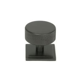 Aged Bronze Brompton Cabinet Knob - 38mm (Square)