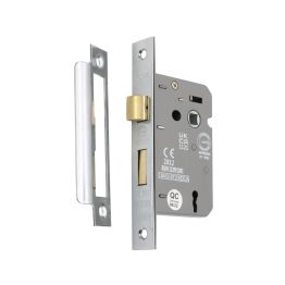 2.5" CE 3 Lever Mortice Sash Lock FD60 - Polished Nickel