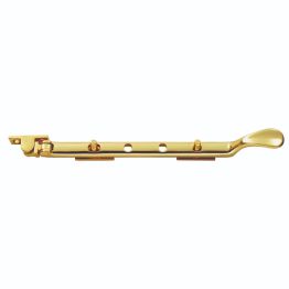 Victorian Casement Stay 300mm - Polished Brass