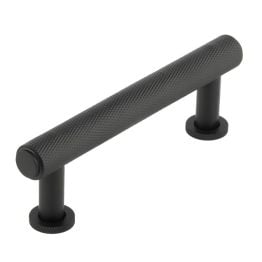 Burlington Piccadilly Knurled Cabinet Handles 96mm Black - By Frelan Hardware - BUR410MB