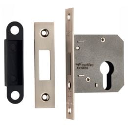 Easi-T Economy Euro Profile Deadlock 64mm - Satin Nickel