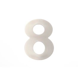 150mm Numerals SSS Finish 150mm Satin Stainless Steel No. 8 - By Frelan Hardware - JNSS-8