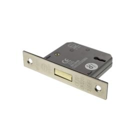 Atlantic 3 Lever Key Deadlock [CE] 2.5" - Satin Nickel