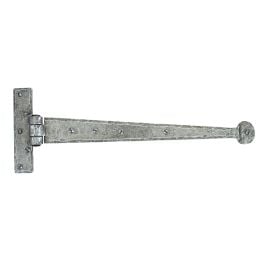 Pewter 15" Penny End T Hinge (pair)