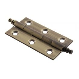 Finial Cabinet Hinge - Antique Brass