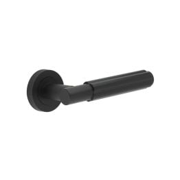 Bloom Matt Black Lever on Rose - By Frelan Hardware - JV848MB