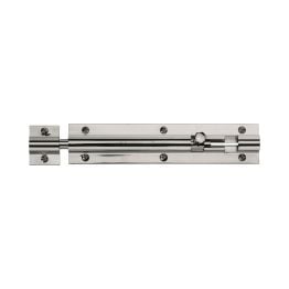 Heritage Brass Door Bolt Straight 6" x 1.25" Polished Nickel finish