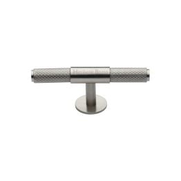 Heritage Brass Cabinet Knob Knurled Fountain Design 90mm Satin Nickel finish