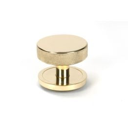 Polished Brass Brompton Centre Door Knob (Plain)