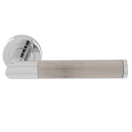 Serozzetta Trend Lines Lever On Rose Polish Chrome /  Duel Finish - Polished Chrome Satin Nickel