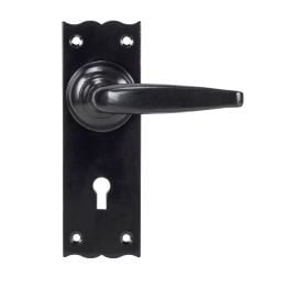 Black Oak Lever Lock Set