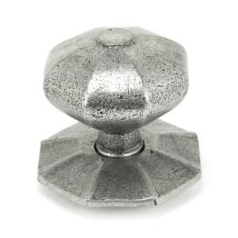 Pewter Octagonal Centre Door Knob - Internal