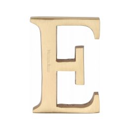 Heritage Brass Alphabet E Pin Fix 51mm (2") Satin Brass Finish