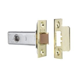 Tubular Latch Heavy Sprung 64mm - Polished Brass