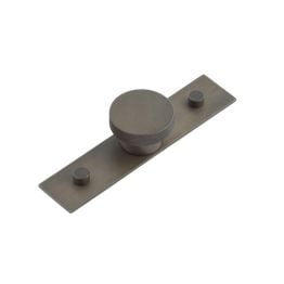 Wenlock Cupboard Knobs 40mm Plain Backplate Dark Bronze - By Frelan Hardware - HOX-140DB-5090DB