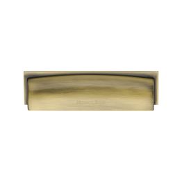 Heritage Brass Drawer Pull Shropshire Design 76/96mm CTC Antique Brass Finish