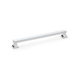 Alexander & Wilks - Jesper Square Cabinet Pull Handle - Polished Chrome - Centres 224mm