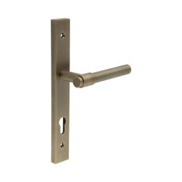 CR-103 Antique Brass Multi Point Backplate Door Handle - By Frelan Hardware - CR-103G4AB