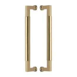 Heritage Brass Door Pull Handle Bauhaus Design 330mm Satin Brass Finish
