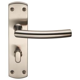 Steelworx Residential Arched Lever On Wc Backplate - Satin Stainless Steel