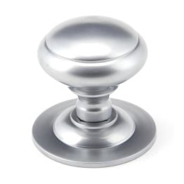 Satin Chrome Round Centre Door Knob