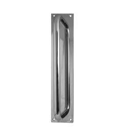 Aluminium Pull Handles w/ Plate 300x75mm Satin Anodised Aluminium - By Frelan Hardware - J1601