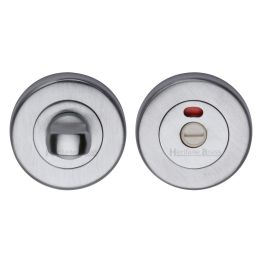 Heritage Brass Indicator Turn & Release for Bathroom Doors Satin Chrome finish