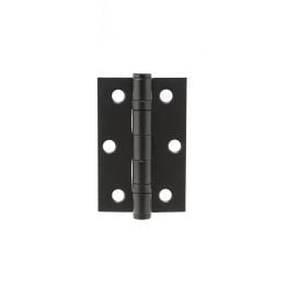 Atlantic Ball Bearing Hinges 3" x 2" x 2mm - Matt Black (Pair)