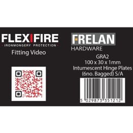 Intumescent Kits for 102mm Square Hinges Pack of Six 1mm 30 Minute - By Frelan Hardware - GRA2