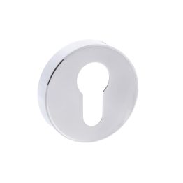 Forme Euro Escutcheons on Minimal Round Rose - Polished Chrome