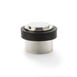 Alexander & Wilks - Plain Floor Mounted Door Stop - PVD Polished Nickel