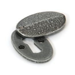 Pewter Oval Escutcheon & Cover