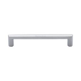 Heritage Brass Cabinet Pull Hex Profile Design 152mm CTC Satin Chrome Finish