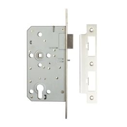 Jedo Architectural 72mm Din Nightlatches 60mm backset Satin Stainless Steel - By Frelan Hardware - JL-DNL60SSS