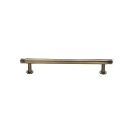 Heritage Brass Cabinet Pull Contour Design with 16mm Rose 128mm CTC Antique Brass finish