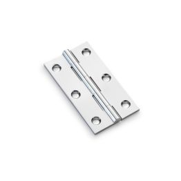 Alexander & Wilks - Heavy Pattern Solid Brass Cabinet Butt Hinge - Polished Chrome - 3"