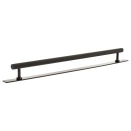 Millhouse Brass Paddington Spiral T-Bar Cabinet Pull Handle on Backplate 320mm - Urban Dark Bronze