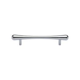 Heritage Brass Cabinet Pull T-Bar Raindrop Design 128mm CTC Polished Chrome Finish