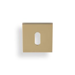 Valli Lock Profile Push-on Square Rosette Escutcheon - Polished Brass PVD